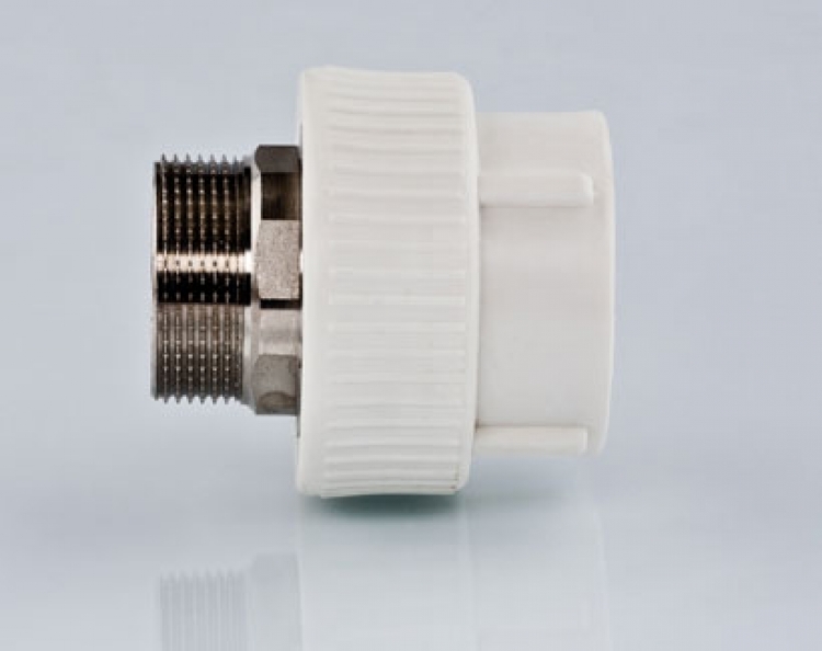 муфта комб. (нар.резьба) под ключ 75x2.1/2&quot; (белый), tebo