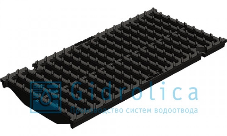 решетка водоприемная gidrolica super рв -20.24.50 - щелевая чугунная вч, кл. e600