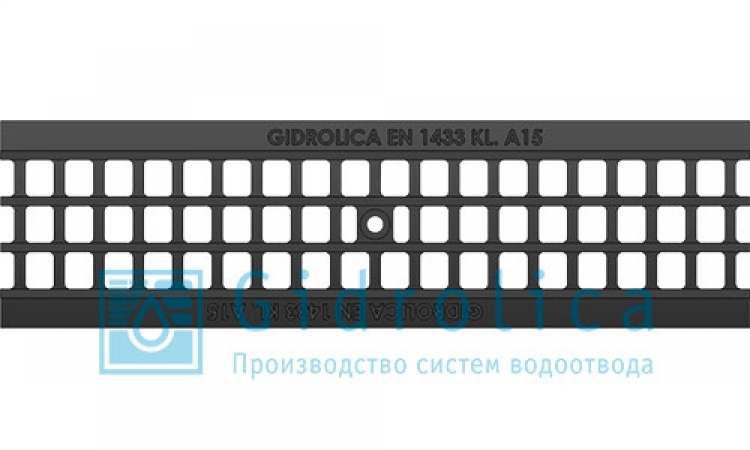 решетка водоприемная gidrolica standart рв -10.13,6.50 - ячеистая пластиковая, кл. а15