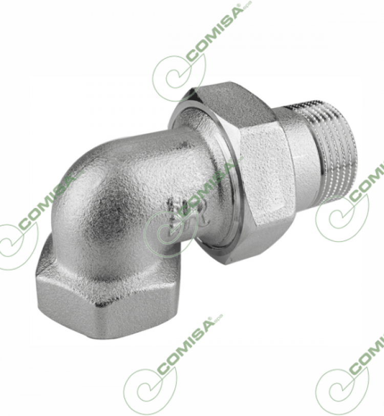 угловое разъемное соединение 3/4&quot; вр х 3/4&quot; нр никелированное comisa