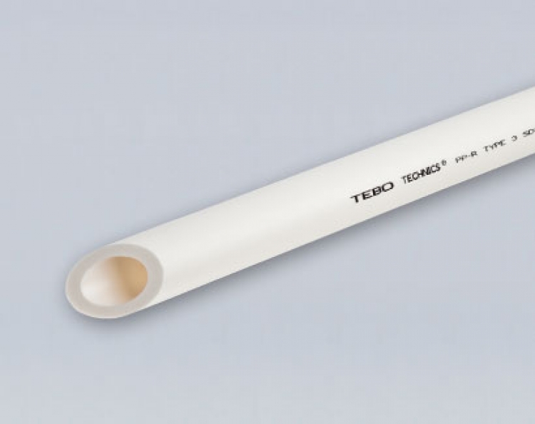 труба sdr 6 (для холод. и горяч. воды) 75x12,5 (белый), tebo