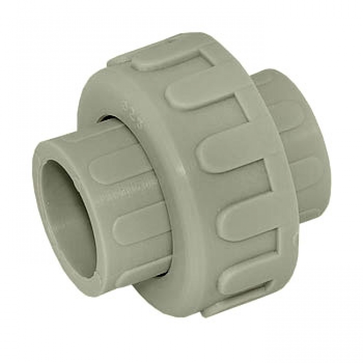 муфта разъемная ppr (pn10) 25 (pn10) (серый), tebo