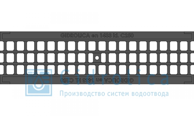 решетка водоприемная gidrolica standart рв -10.13,6.100 - ячеистая стальная оцинкованная, кл. в125